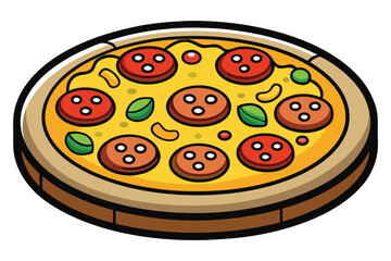 vector illustration of pizza