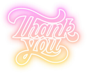 Neon Thank You Lettering Sign