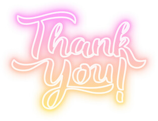 Neon Thank You Lettering Sign