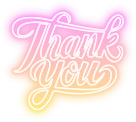 Neon Thank You Lettering Sign