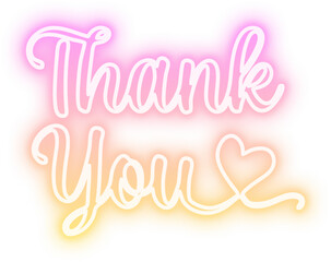 Neon Thank You Lettering Sign