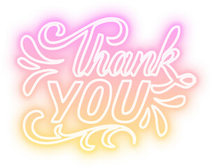 Neon Thank You Lettering Sign