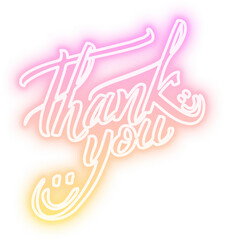 Neon Thank You Lettering Sign