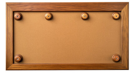 wooden textured pin board on white background