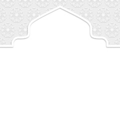Fototapeta premium illustration of an arabic line dome decorative frame