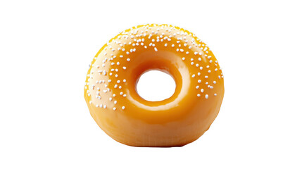 yellow donut on white background