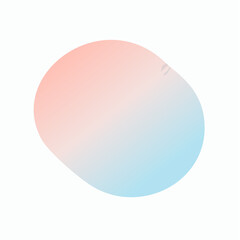blob text box on pastel color white background for your design template