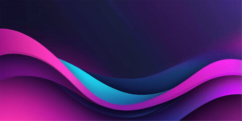 Abstract purple wave background with flowing curves and dynamic light design elements
