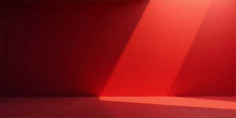 Red stage curtains with spotlight and dramatic lighting design