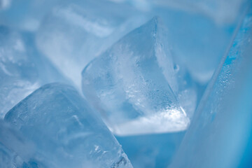 Pieces of crushed ice background close up