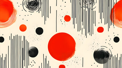 Seamless fun colorful line doodle pattern in creative minimalist style featuring basic shapes and simple childish scribbles, ideal for children’s art backgrounds or trendy minimalist design 33504366 2