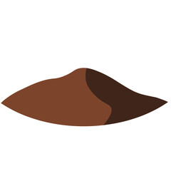 Flat vector illustration of a soil mound. Great for gardening visuals, farming icons, or environmental and educational content.