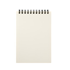 Blank notebook isolated on white or transparent background. PNG format.