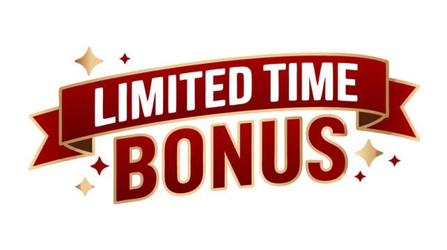 Exclusive offer with a limited time bonus banner perfect for promotions
