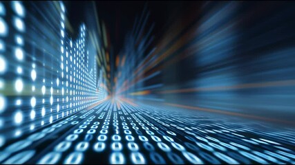 Abstract Digital Data Stream in Financial Statistical Analysis - Powered by Adobe