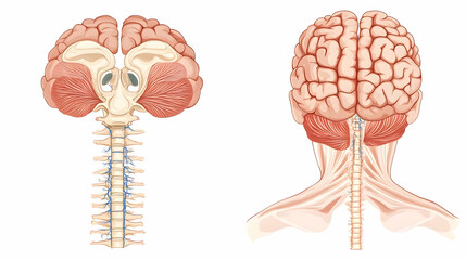 Brain Infographic with Detailed Data