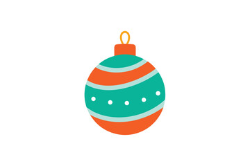 Fototapeta premium Hand drawn Christmas tree ornament festive decoration vector art illustration