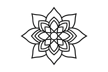 Hindu Mandala intricate spiritual art vector art illustration