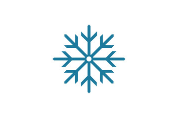 Minimalist snowflake pattern delicate winter design vector art illustration