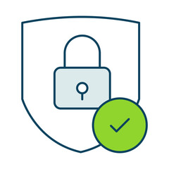 Security icon. Shield Representing Data Protection and Safety on Transparent Background. 