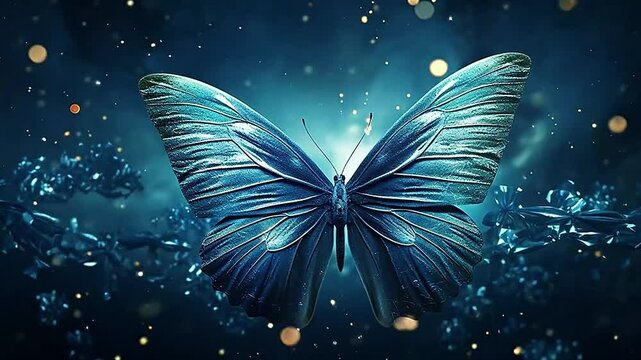 buterfly in Delfts Blauw realistis and slow ,ai generative