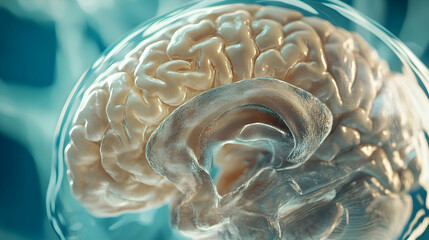 Detailed Human Brain Anatomy Side View