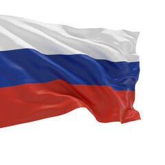 Naklejka premium Illustration of Waving Russian National Flag with Red Blue and White