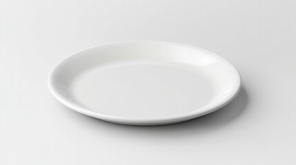 Mockup of a blank round ceramic plate