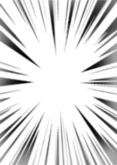 Halftone Burst Comic in black and white