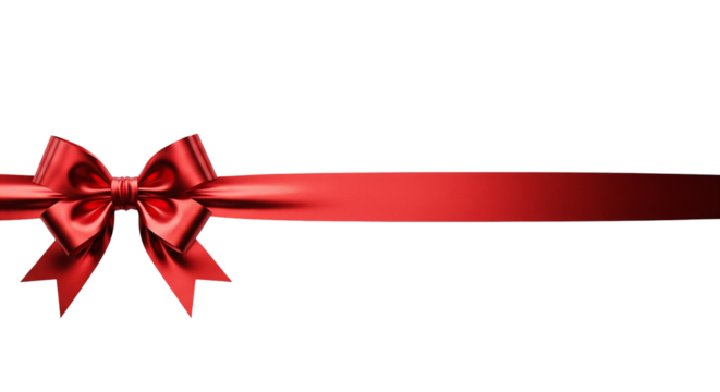 red ribbon bow - Powered by Adobe
