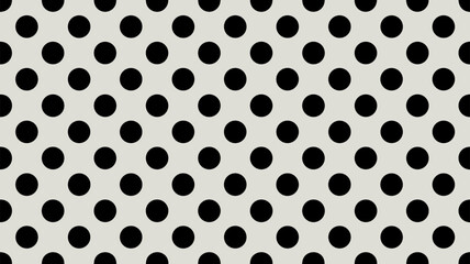 Black Polka Dots Seamless Pattern with Neutral Background for Textile Design