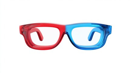 Fototapeta premium Anaglyph glasses with a red lens on the left and a blue lens on the right