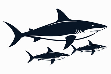 Obraz premium great white shark vector