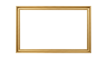 Simple gold picture frame mockup