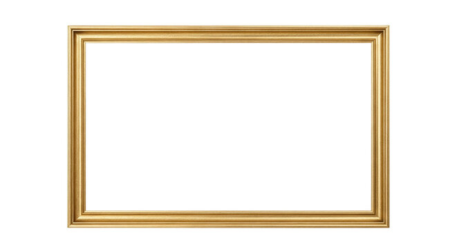 Naklejki Simple gold picture frame mockup