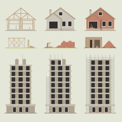 Construction Process From Small Home to Multi-story Building