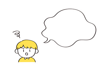 人物とフキダシのイラスト