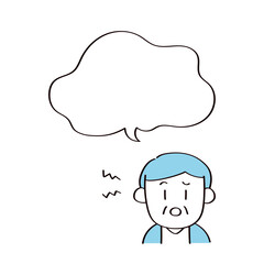 人物とフキダシのイラスト