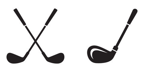 Flat icon of golf club vector illustration of sports stick on white background for apps and websites