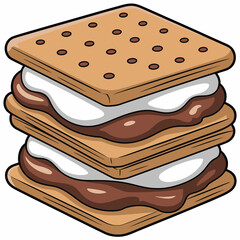 Delicious Cartoon Smores Sandwich