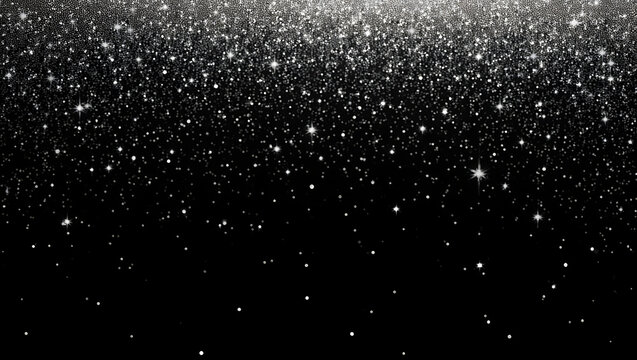 Glitter texture background with silver sparkles