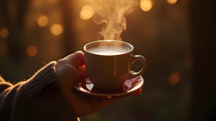 Soft Light Breakfast with Tea Pot