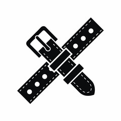 Belt icon silhouette vector illustration