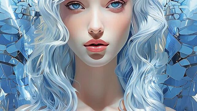 angel in Delfts Blauw realistis,ai generative