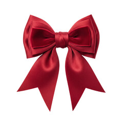 Red satin and velvet gift bow