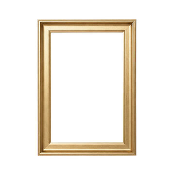 Simple gold picture frame for portrait