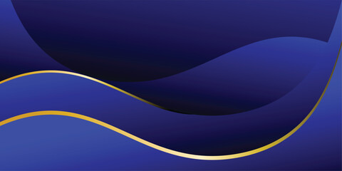 Luxury abstract background with golden lines on dark, modern black backdrop concept 3d style. Illustration from vector, modern template deluxe design