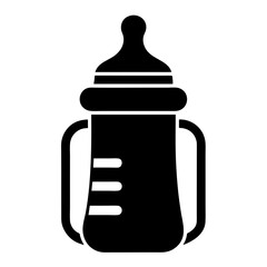 Baby Milk Bottle icon silhouette vector illustration