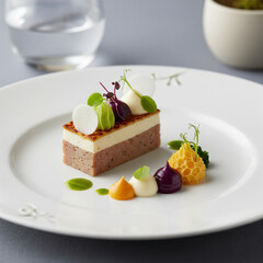 colorful, sophisticated plate of food