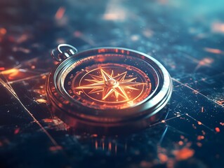 80. Icon of compass pointing to bright future